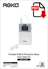 82981 - Pocket DAB & FM Sports Radio DB-355
