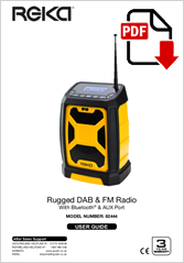 82444 - Rugged DAB & FM Radio With Bluetooth DB-326