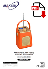 69133 - DB-318 - Mini DAB & FM Radio With AUX & Headphone Port
